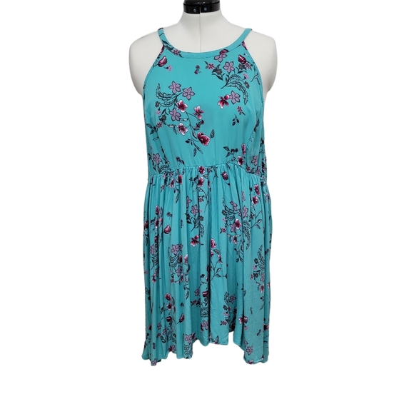 Torrid Midi Hi-Lo Challis High Neck Dress Size 3 (3X) - Picture 2 of 16